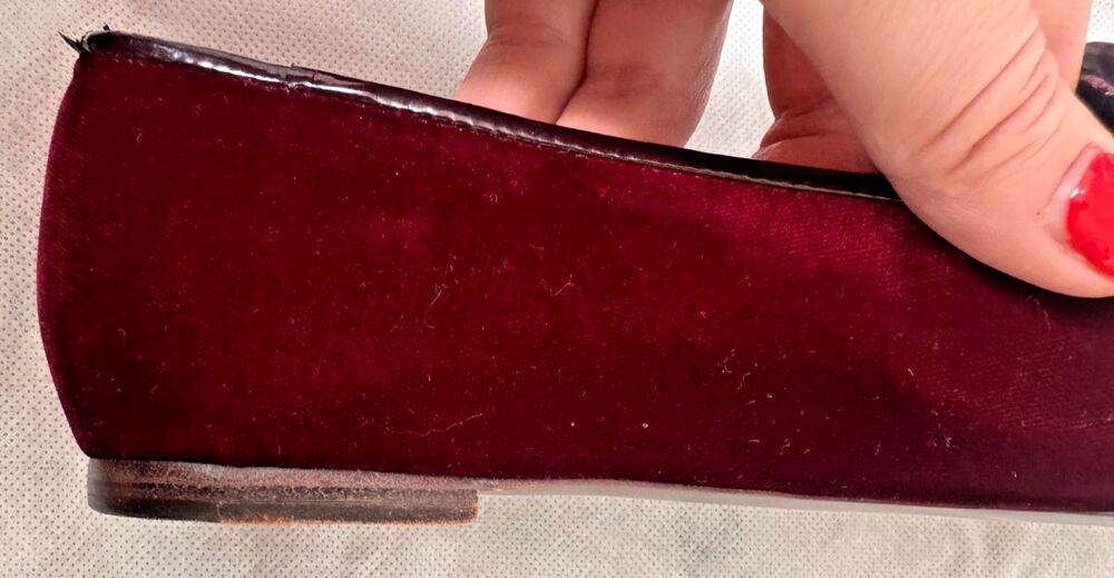 Tory Burch Burgundy Easton embroidered Velvet Beetle Loafers US 9.5 - Picture 13 of 16